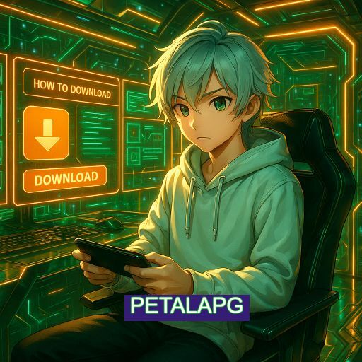 Imagem promocional do app oficial PETALAPG destacando a conveniência de jogar cassino online pelo celular ou navegador