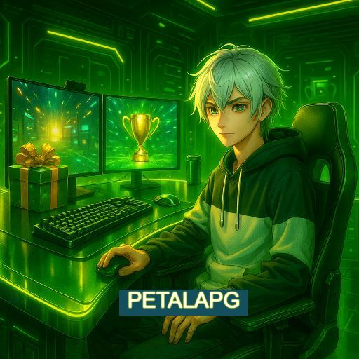Imagem promocional do app oficial PETALAPG destacando a conveniência de jogar cassino online pelo celular ou navegador