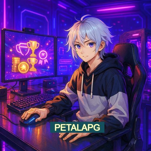Imagem promocional do app oficial PETALAPG destacando a conveniência de jogar cassino online pelo celular ou navegador