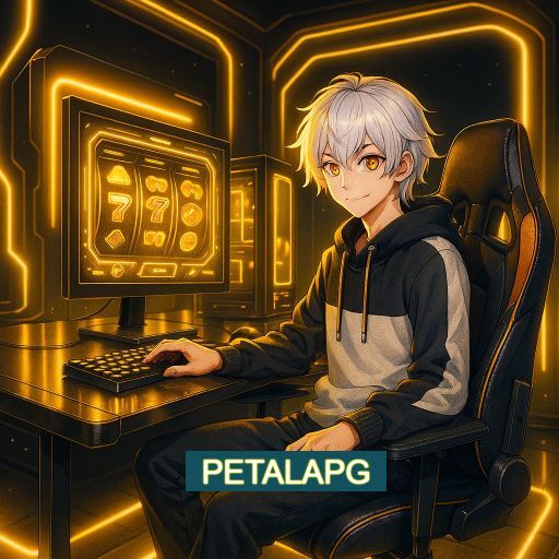 Imagem promocional do app oficial PETALAPG destacando a conveniência de jogar cassino online pelo celular ou navegador