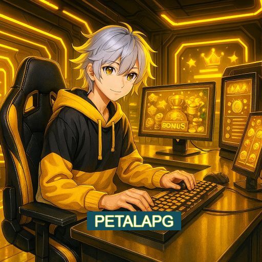 Imagem promocional do app oficial PETALAPG destacando a conveniência de jogar cassino online pelo celular ou navegador