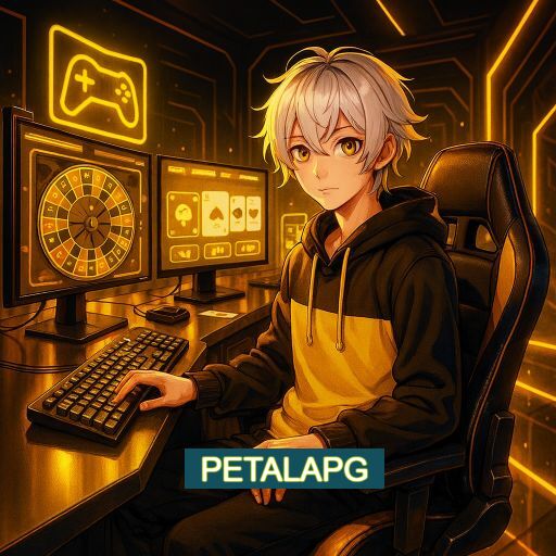 Imagem promocional do app oficial PETALAPG destacando a conveniência de jogar cassino online pelo celular ou navegador
