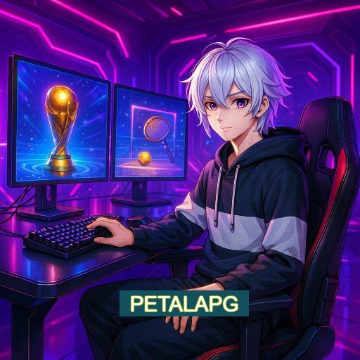 Imagem promocional do app oficial PETALAPG destacando a conveniência de jogar cassino online pelo celular ou navegador