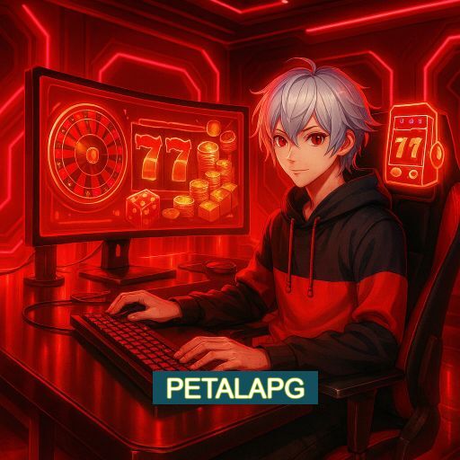 Imagem promocional do app oficial PETALAPG destacando a conveniência de jogar cassino online pelo celular ou navegador