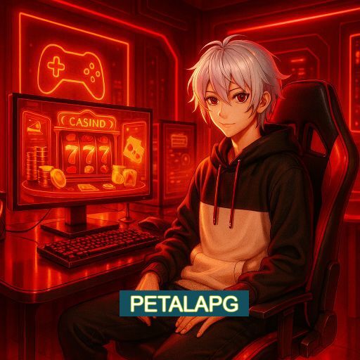 Imagem promocional do app oficial PETALAPG destacando a conveniência de jogar cassino online pelo celular ou navegador