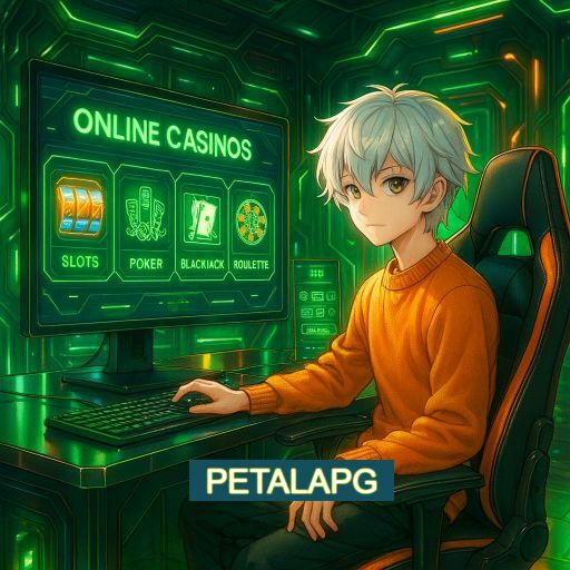 Imagem promocional do app oficial PETALAPG destacando a conveniência de jogar cassino online pelo celular ou navegador