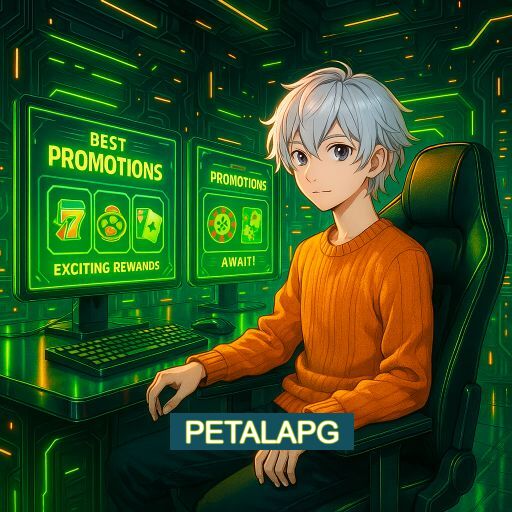 Imagem promocional do app oficial PETALAPG destacando a conveniência de jogar cassino online pelo celular ou navegador