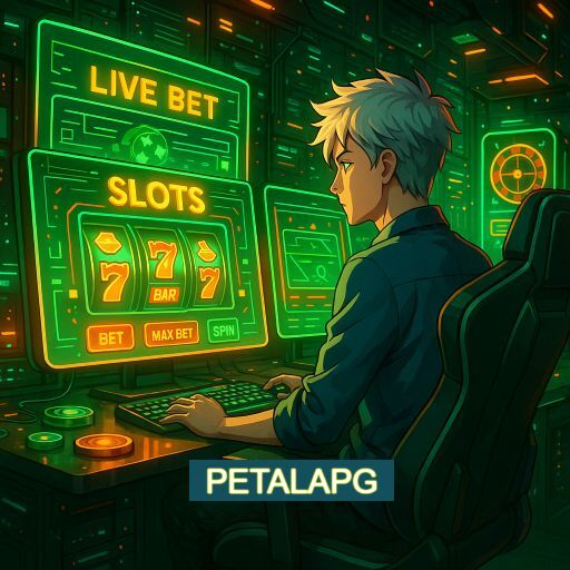 Imagem promocional do app oficial PETALAPG destacando a conveniência de jogar cassino online pelo celular ou navegador